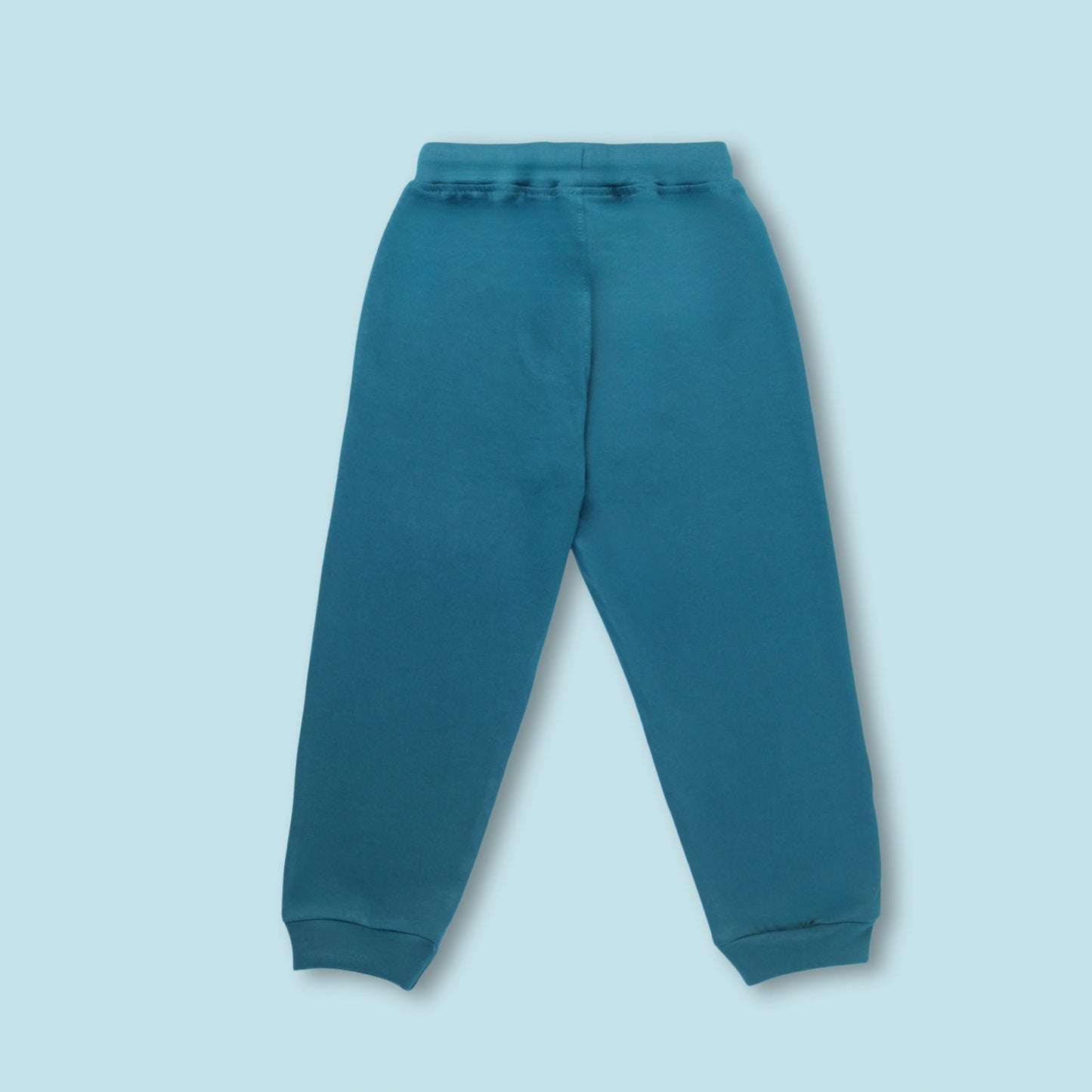 Boys Cotton Joggers with Animal Print & Tape Detailing (Set of 2) – Navy, Teal Green | Littleseeds™ Kidswear