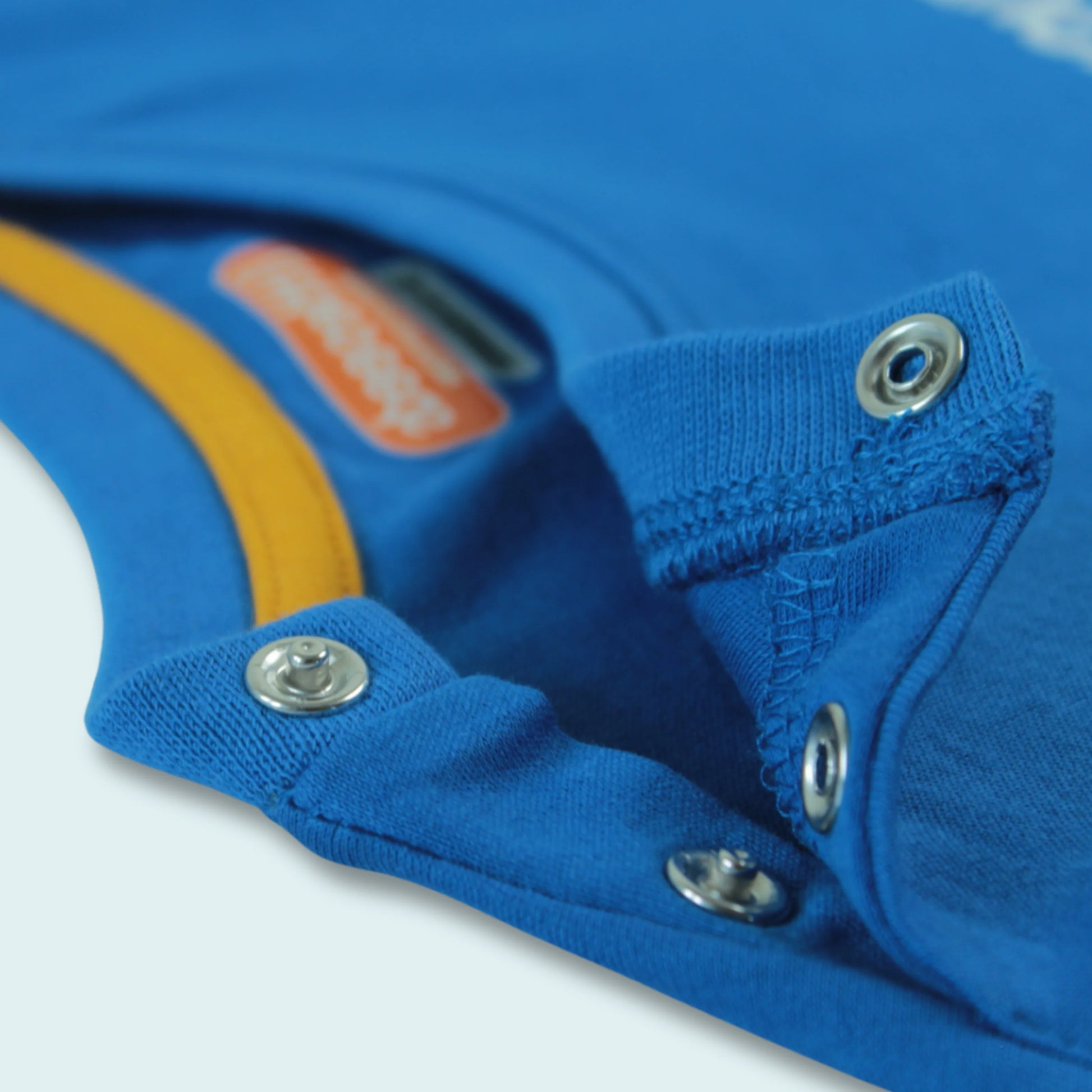 Close-up of childrens cotton T-shirt with cat print – premium stitching and soft fabric ideal for everyday wear