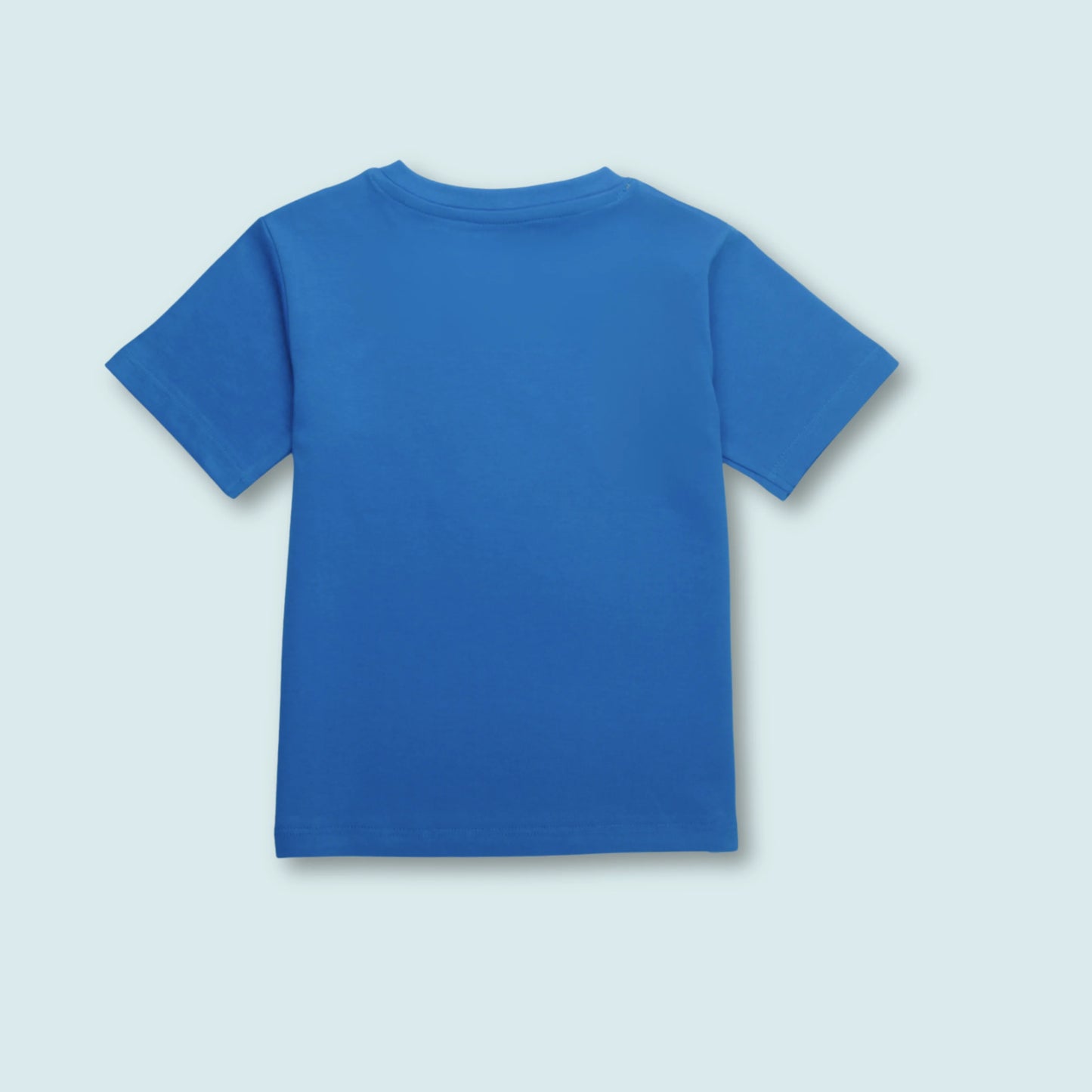 High-quality boys cotton T-shirt with astronaut design under ₹500, royal blue back view from Littleseeds™.