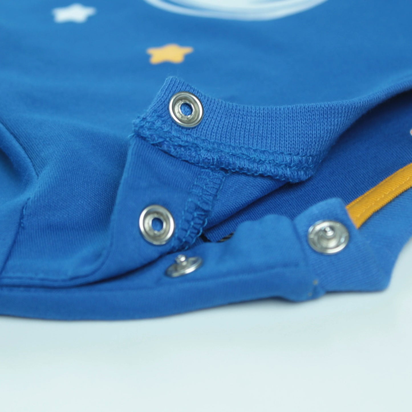 Boys wearing royal blue astronaut print T-shirt under ₹500 – casual cotton half sleeve outfit by Littleseeds™.