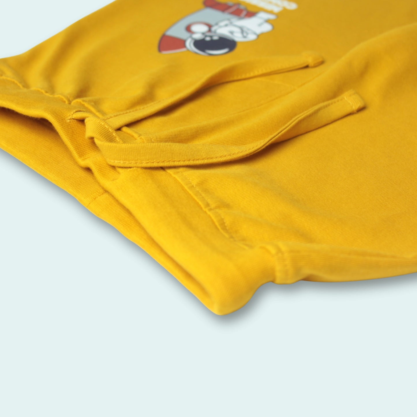 Boys Cotton Joggers with Astronaut Print – Golden | Littleseeds™ Kidswear