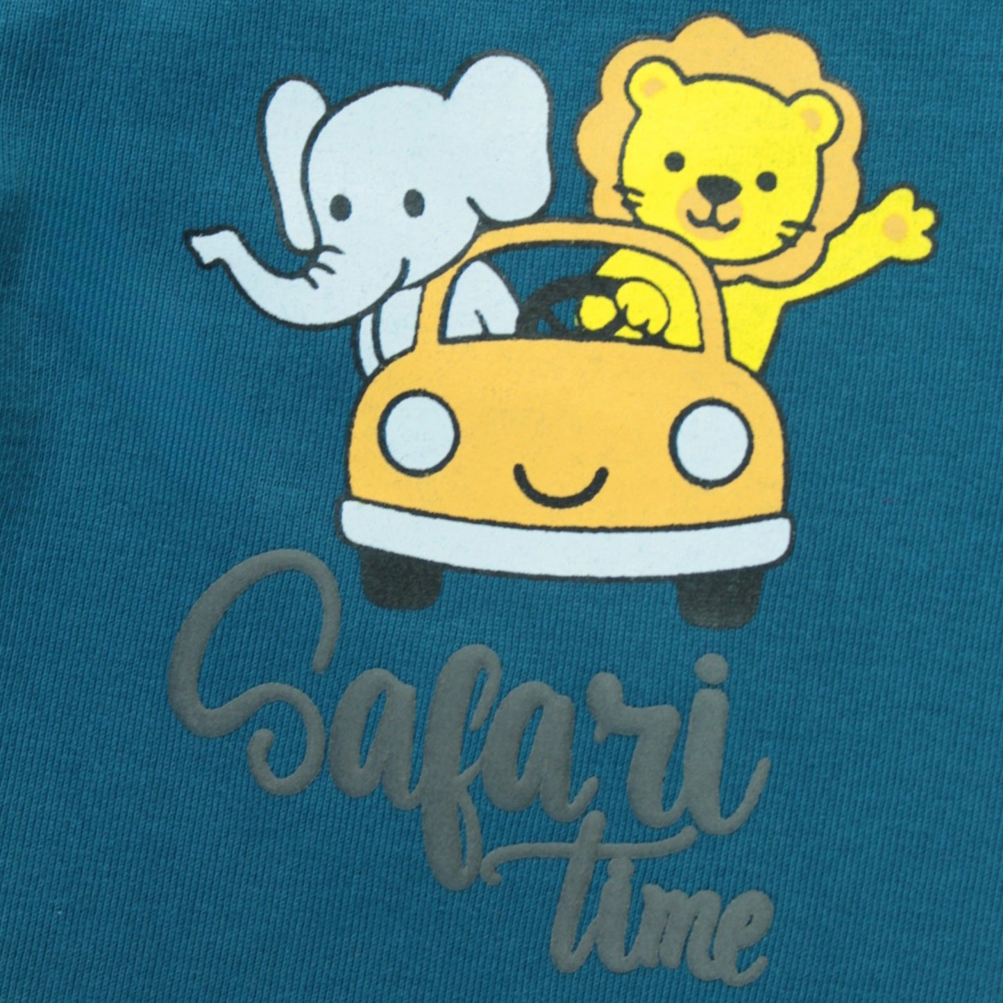 Boys Cotton Joggers with Animal Print – Teal Green | Littleseeds™ Kidswear