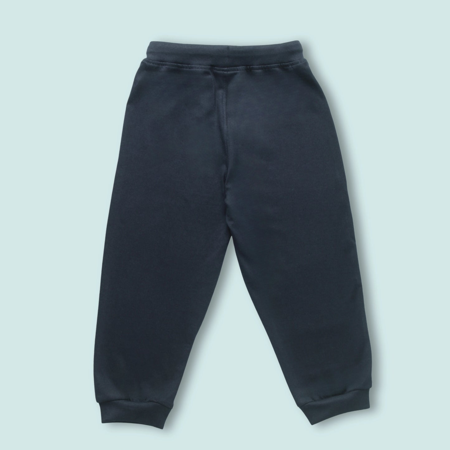 Boys Cotton Joggers with Text Print – Navy Blue | Littleseeds™ Kidswear