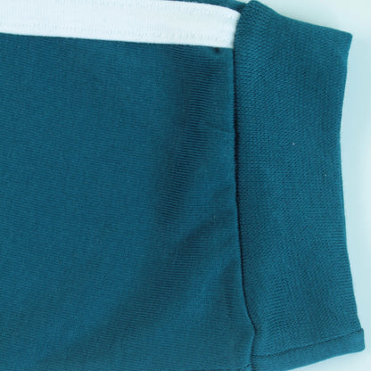 Boys Cotton Joggers with Tape Detailing – Teal Green | Littleseeds™ Kidswear