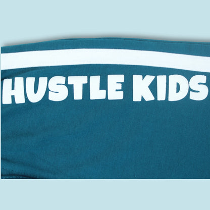 Boys Cotton Joggers with Animal Print & Tape Detailing (Set of 2) – Navy, Teal Green | Littleseeds™ Kidswear