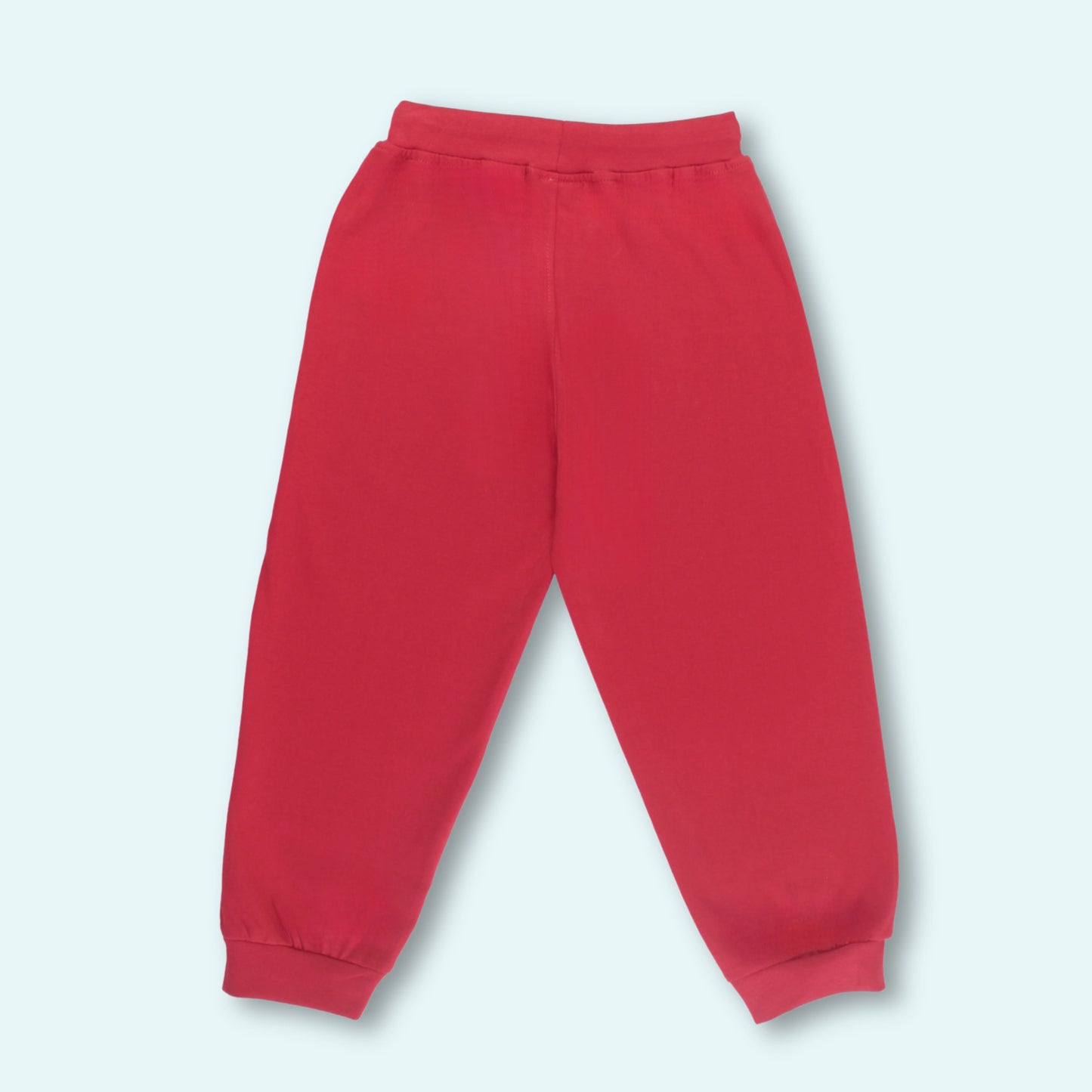 Boys Cotton Joggers with Cat Print – Red | Littleseeds™ Kidswear