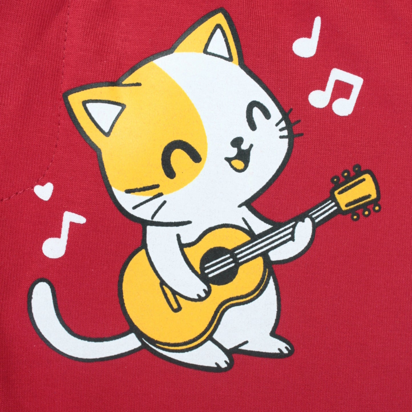 Boys Cotton Joggers with Cat Print – Red | Littleseeds™ Kidswear