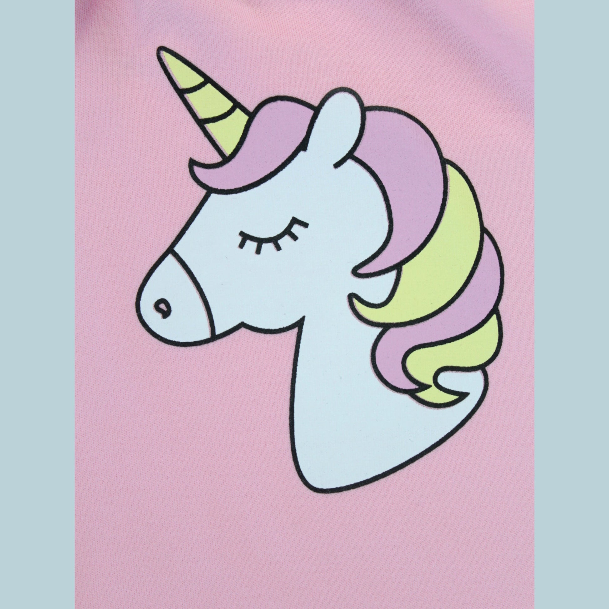 Detailed view of fabric and finish of pink cotton jogger pant – soft, breathable, and part of latest girlish dresses nightwear set.