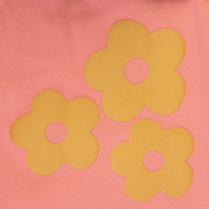 Fabric close-up of coral red cotton jogger pant – soft, durable, and comfortable night dress for childrens.