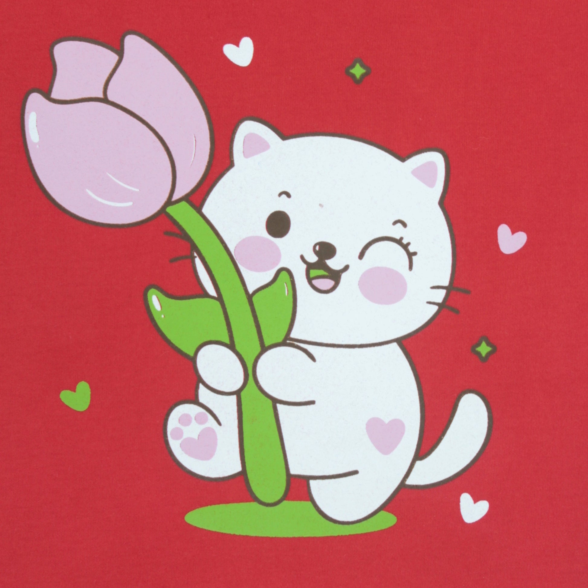 Back view of red cotton half sleeve T-shirt – lightweight and comfy top for childrens nightwear set.